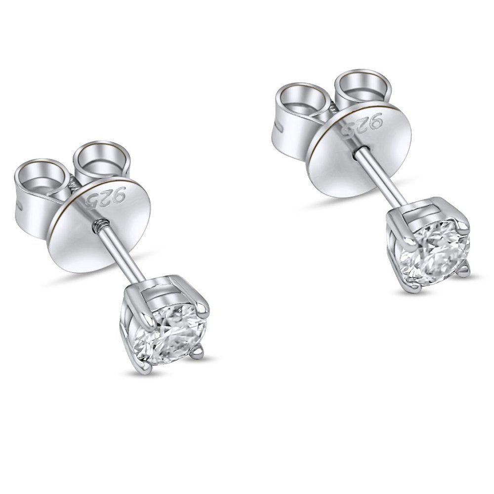 0.6ct Moissanite Diamond Earrings 18k Gold Plated Solid 925 Sterling Silver